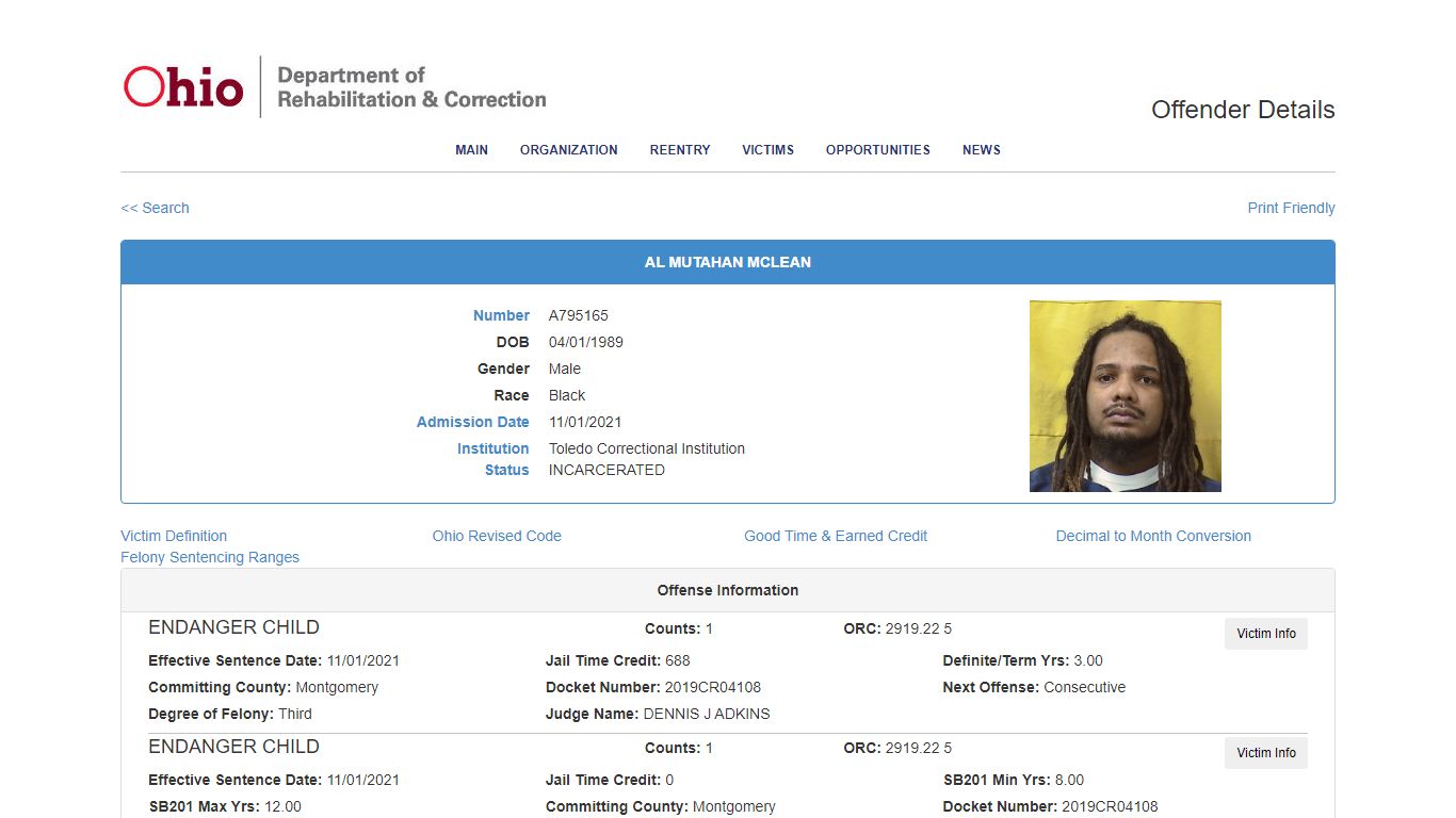 Offender Details - Ohio